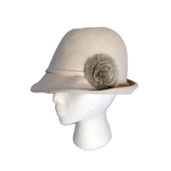 Wool Fedora Christy's Crown Series Tony Merenda Retro Hat Flower Tuft - Picture 1 of 8